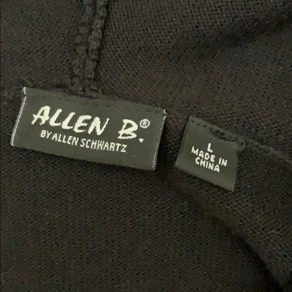 Black Sequined Hooded Zip-up Sweater - Picture 4 of 5